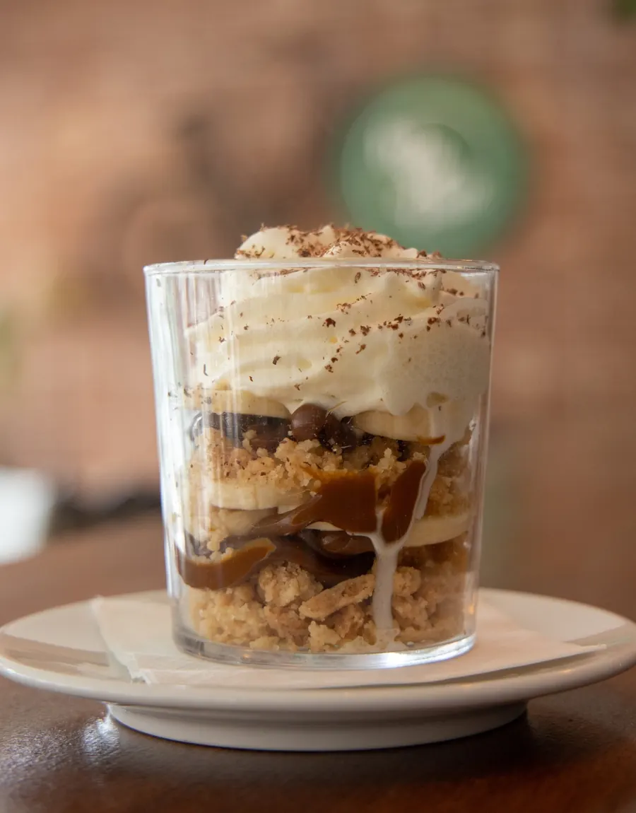 Dessert served in a glass